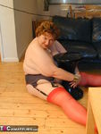 Chris 44G. Red Waspie & Stockings 2 Free Pic 10