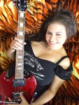 Denise Davies. Electric Guitar Striptease Free Pic 5