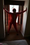ValGasmic Exposed. Red Rubber Catsuit Free Pic 17