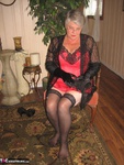 Girdle Goddess. Hot In Red & Black Free Pic 1