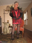 Girdle Goddess. Hot In Red & Black Free Pic 5