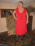 Girdle Goddess. Red Hot In Red Dress Free Pic 1