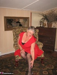 Girdle Goddess. Red Hot In Red Dress Free Pic 6