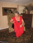 Girdle Goddess. Red Hot In Red Dress Free Pic 9