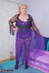 Fanny. Purple Nylon Gown Free Pic 1