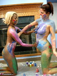 Lavender Rayne. Lesbian Messy Body Paint Free Pic 17