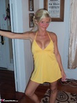 Jolene Devil. Chequered panties and little yellow dress Free Pic 1