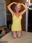 Jolene Devil. Chequered panties and little yellow dress Free Pic 7