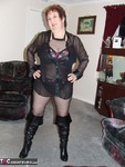 Kinky Carol. Black Thigh Boots Free Pic 5