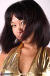 Asian Deepthroat. Melissa's Gold Outfit Free Pic 3