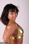 Asian Deepthroat. Melissa's Gold Outfit Free Pic 6