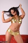 Asian Deepthroat. Melissa's Gold Outfit Free Pic 11
