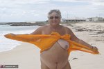 Grandma Libby. Flashing On The Beach Free Pic 3