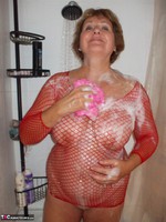 Busty Bliss. Red Fishnet In The Shower - By Request Pt1 Free Pic 11