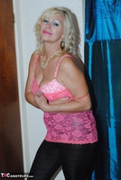 PlatinumBlonde. Pink Top & Leather Trousers Free Pic 6