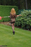 Kyras Nylons. Kyra Working In The Garden Free Pic 1