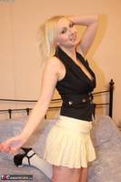 Tracey Lain. Tiny Yellow Skirt Blonde Babe For Anal Free Pic 1