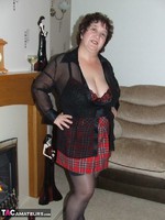 Kinky Carol. Tartan Miniskirt & Stockings Pt1 Free Pic 5