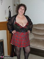 Kinky Carol. Tartan Miniskirt & Stockings Pt1 Free Pic 7