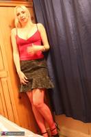 Tracey Lain. Red Fishnet Stockings Free Pic 1