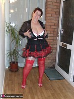 Kinky Carol. Mini Kilt & Red Stockings Free Pic 5