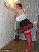 Kinky Carol. Mini Kilt & Red Stockings Free Pic 9
