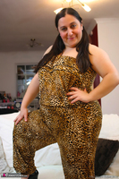 Kimberly Scott. Leopard Print Safari Jump Suit Pt1 Free Pic 9