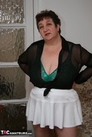Kinky Carol. White Mini Skirt & PVC Thigh Boots Pt1 Free Pic 1