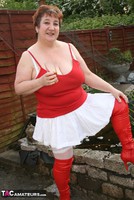 Kinky Carol. Red & White Boots & Stockings Pt1 Free Pic 2