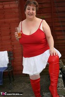 Kinky Carol. Red & White Boots & Stockings Pt1 Free Pic 3