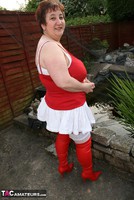 Kinky Carol. Red & White Boots & Stockings Pt1 Free Pic 7