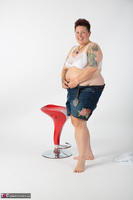 Tattoo Girl. Red Stool Free Pic 9