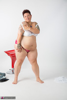 Tattoo Girl. Red Stool Free Pic 12