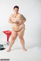 Tattoo Girl. Red Stool Free Pic 14