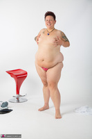Tattoo Girl. Red Stool Free Pic 15