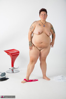 Tattoo Girl. Red Stool Free Pic 18