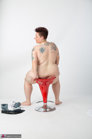 Tattoo Girl. Red Stool Free Pic 20