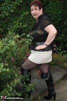 Kinky Carol. Black Boots & White Mini Pt1 Free Pic 2
