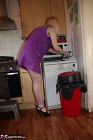 Tracey Lain. Work Dress Purple Worker Free Pic 1