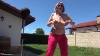 Abby Roberts. Garden Boxing and Sunbathing Free Pic 6