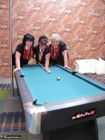 Kims Amateurs. Kim, Juicy Ginger & Candy At The Pool Table Free Pic 14