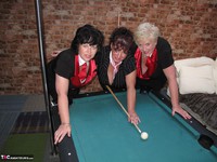 Kims Amateurs. Kim, Juicy Ginger & Candy At The Pool Table Free Pic 15