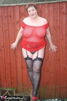 Kinky Carol. Red Fishnet Dress Pt2 Free Pic 10