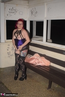 Phillipas Ladies. Red Inked Molly Flashes Outside Free Pic 19