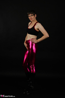 Hot Milf. Posing In Shiny Purple Leggings Pt1 Free Pic 6