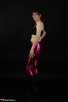 Hot Milf. Posing In Shiny Purple Leggings Pt1 Free Pic 7