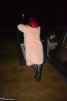 Mollie Foxxx. Pink Fur Coat Free Pic 5