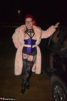 Mollie Foxxx. Pink Fur Coat Free Pic 12