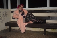 Mollie Foxxx. Pink Fur Coat Free Pic 14