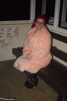 Mollie Foxxx. Pink Fur Coat Free Pic 15